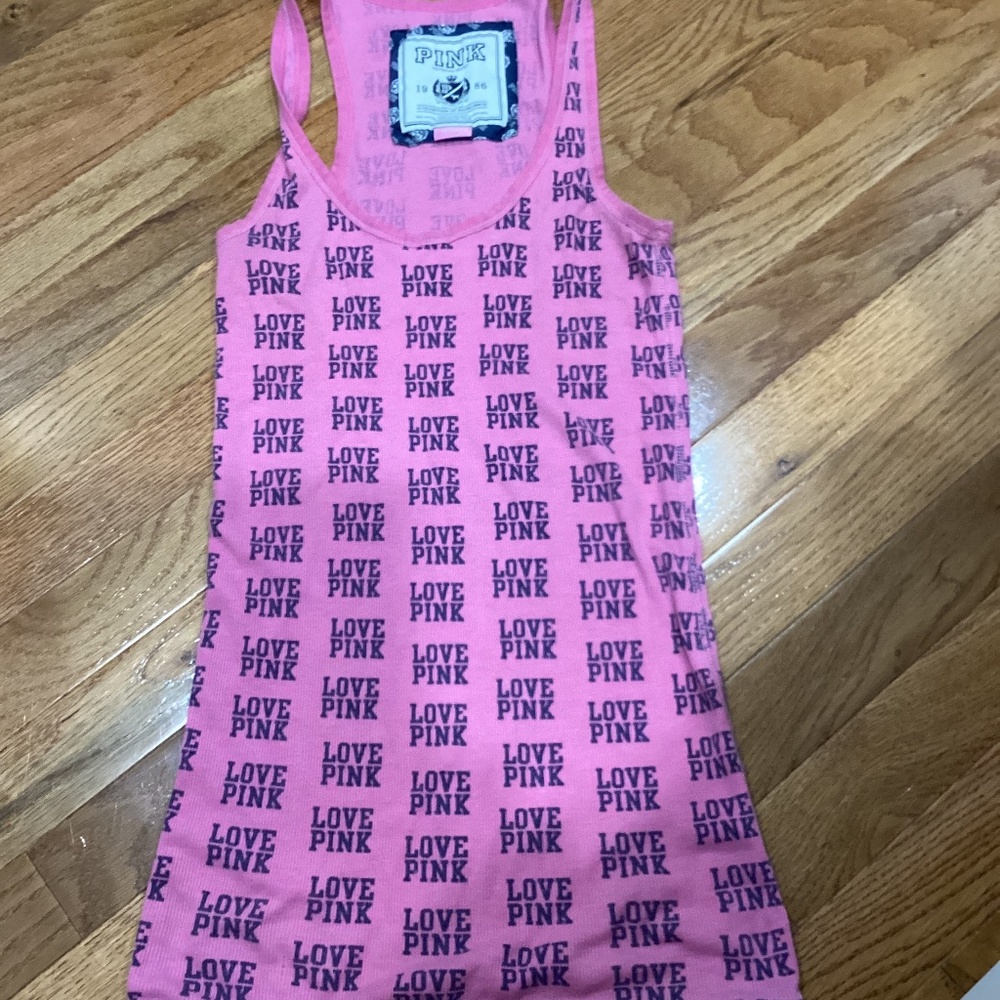 Vintage VS Victoria’s Secret 1986 Love Pink Racerback Tank Top Size Small